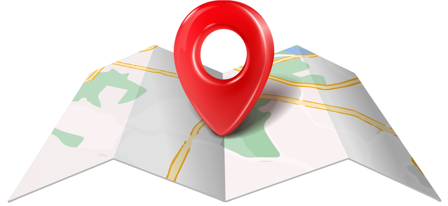 Navigation map and location symbol